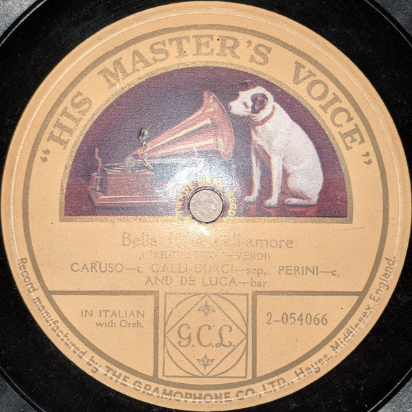 Caruso*, Galli-Curci*, Perini*, De Luca* : "Rigoletto" (Bella Figlia Dell'amore) (A. III) (Shellac, 12", S/Sided)