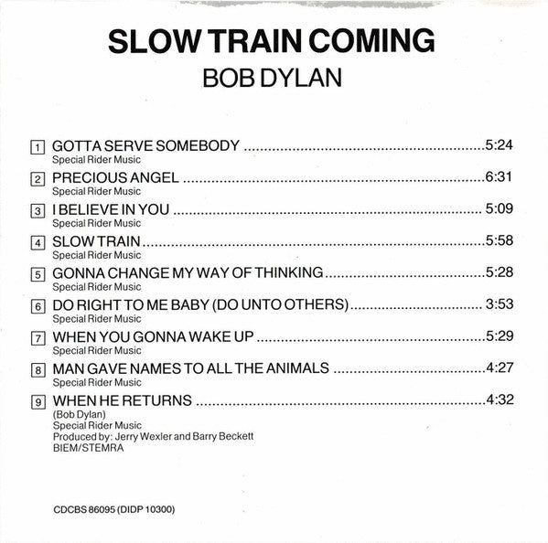 Bob Dylan : Slow Train Coming (CD, Album, RE)
