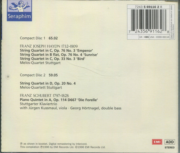 Haydn*, Schubert* : String Quartets / 'Trout' Quintet (2xCD, Comp)
