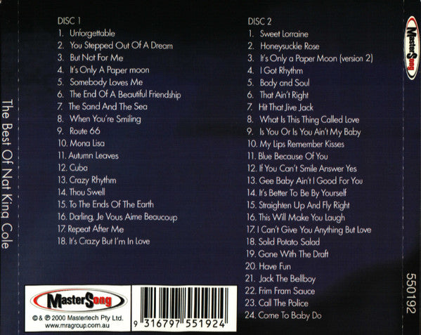 Nat King Cole : The Best Of Nat King Cole (2xCD, Comp)