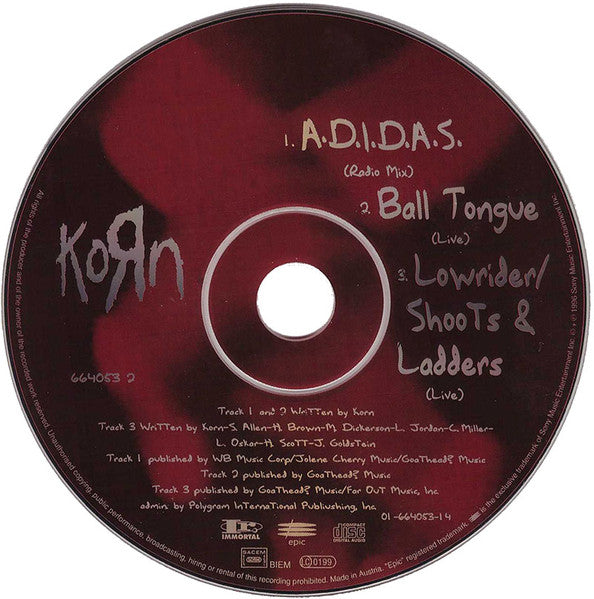 Korn : A.D.I.D.A.S. (CD, Maxi)