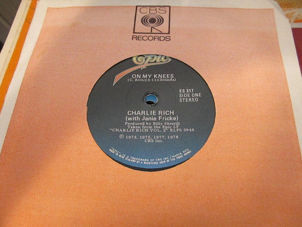Charlie Rich : On My Knees (7", Single)