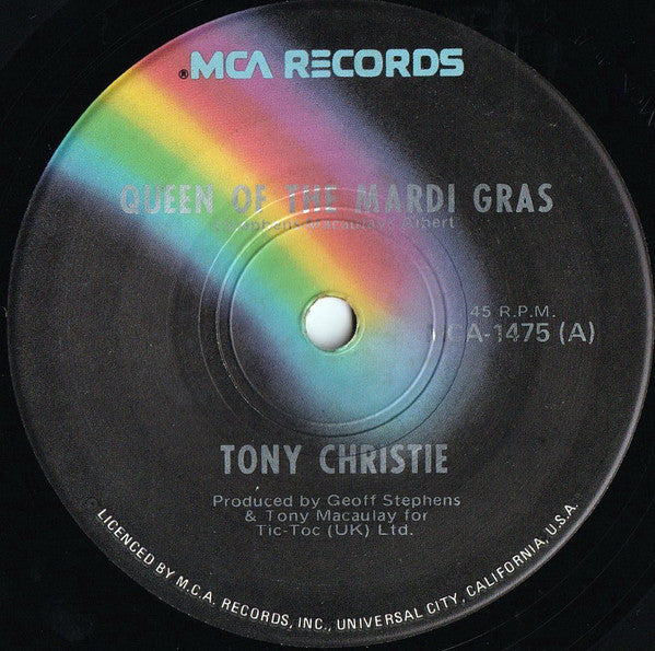 Tony Christie : Queen Of The Mardi Gras (7", Single)