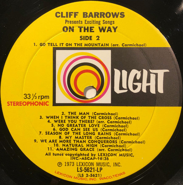 Cliff Barrows, Ralph Carmichael : Cliff Barrows Presents Exciting Songs On The Way (LP, Album)