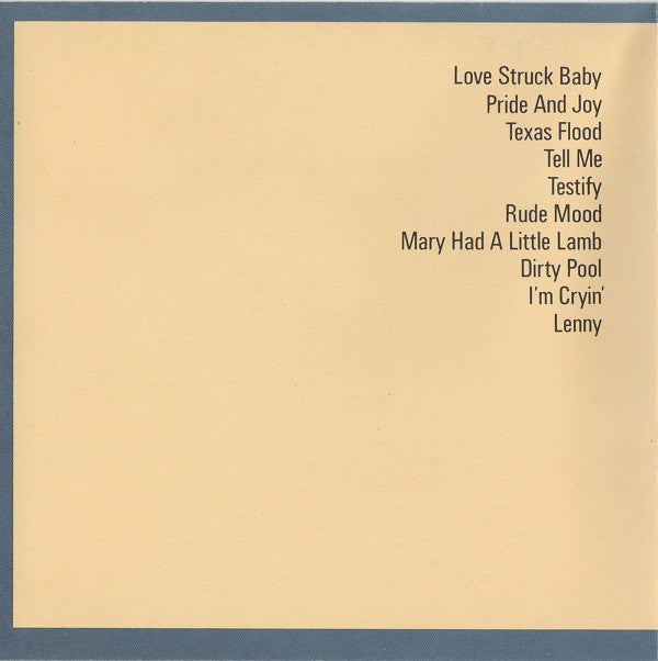 Stevie Ray Vaughan And Double Trouble* : Texas Flood (CD, Album, RE, CSR)
