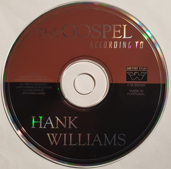 Hank Williams : The Gospel According To Hank Williams (CD, Comp)