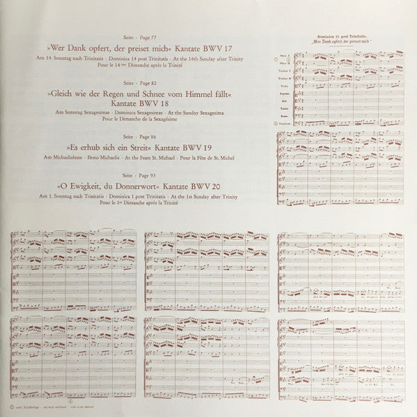 Bach* : Kantatenwerk · Complete Cantatas | BWV 17-20 | 5 (2xLP + Box)