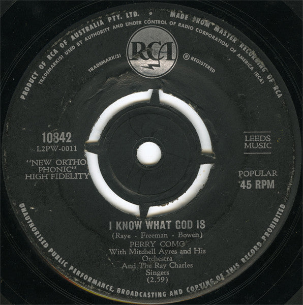 Perry Como : Delaware (7")