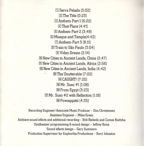 Philip Glass : Powaqqatsi (CD, Album)