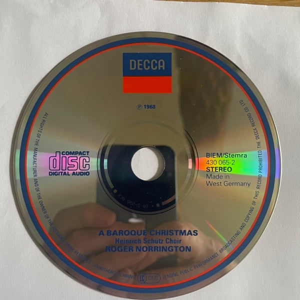 Heinrich-Schütz-Chor Heilbronn, Roger Norrington : A Baroque Christmas (CD, Album, RE)