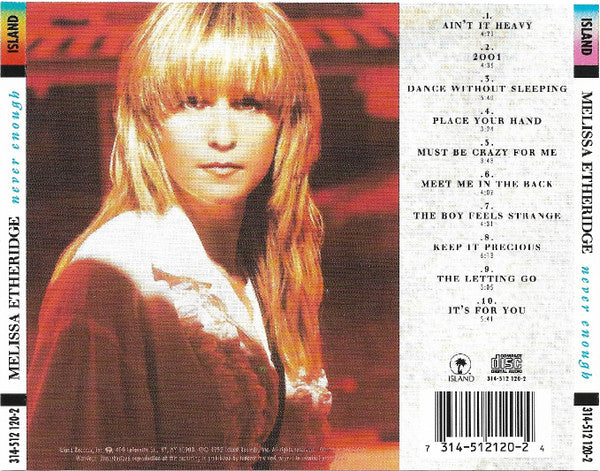 Melissa Etheridge : Never Enough (CD, Album)