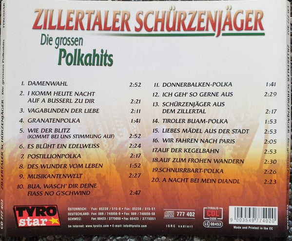 Zillertaler Schürzenjäger : Die Grossen Polkahits (CD, Album, Comp)