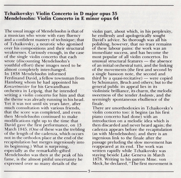 Tchaikovsky* / Mendelssohn* - Kyung Wha Chung*, Orchestre symphonique de Montréal, Charles Dutoit : Violin Concertos = Violinkonzerte (CD, Album)