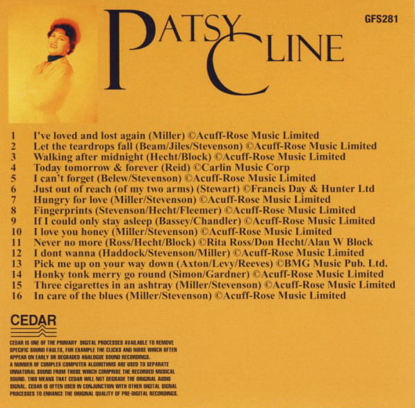 Patsy Cline : The One And Only (CD, Comp)