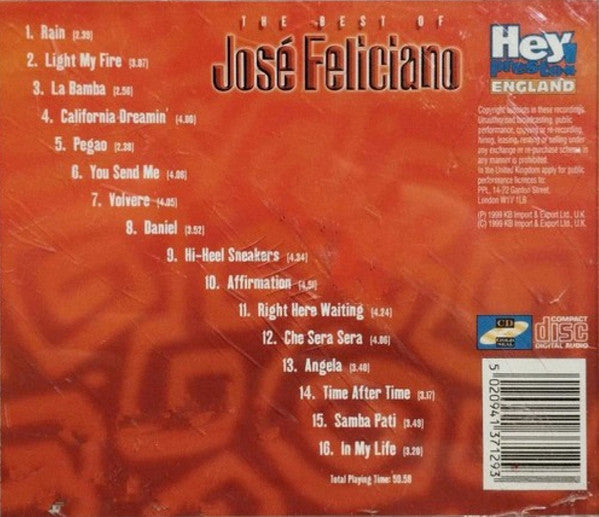 José Feliciano : The Best Of José Feliciano (CD, Comp)