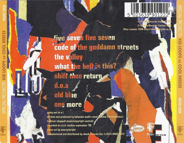 Kid Loops vs Cool Breeze : Special Projects (CD, Album)