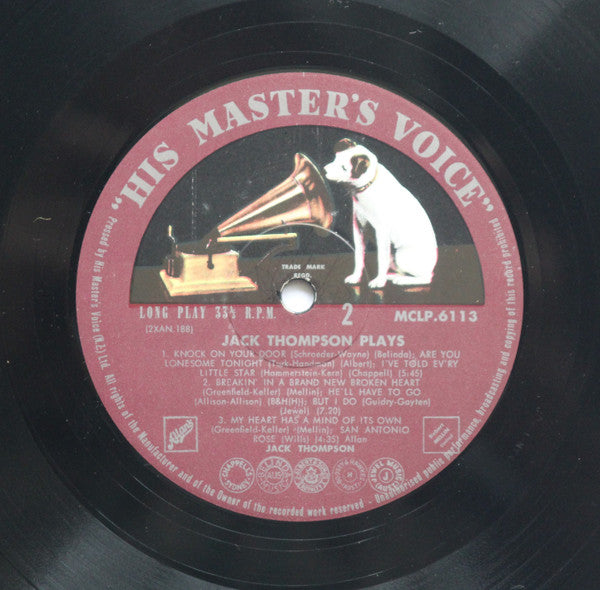 Jack Thompson : Jack Thompson Plays "The Hit Paraders" (LP)
