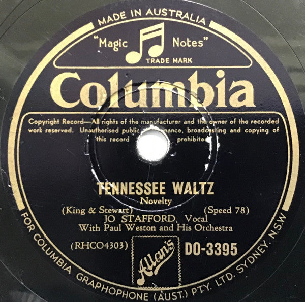 Jo Stafford : If / Tennessee Waltz (Shellac, 10")