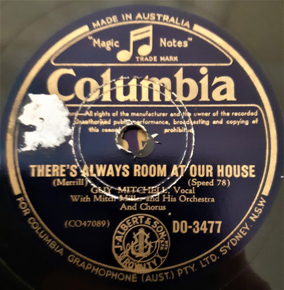 Guy Mitchell : Sweetheart Of Yesterday / There's Always Room At Our House (Shellac, 10")