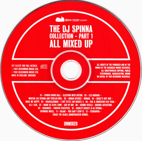 DJ Spinna : The DJ Spinna Collection Part 1 - All Mixed Up (CD, Comp, Mixed + CD, Comp)