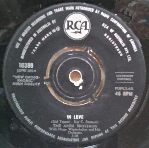 The Ames Brothers With Hugo Winterhalter And His Orchestra* : Little Gypsy / In Love (7", Single)