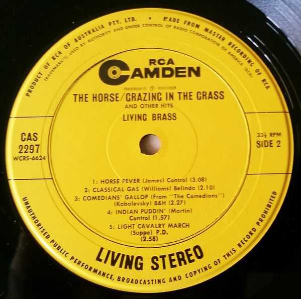 Living Brass : The Horse / Grazing In The Grass And Other Hits (LP, Album)