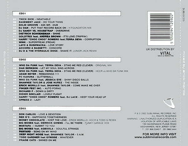 Erick Morillo : Subliminal Sessions Three (3xCD, Comp, Mixed)