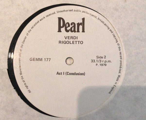 Giuseppe Verdi, Riccardo Stracciari, Mercedes Capsir, Dino Borgioli : Rigoletto (2xLP)