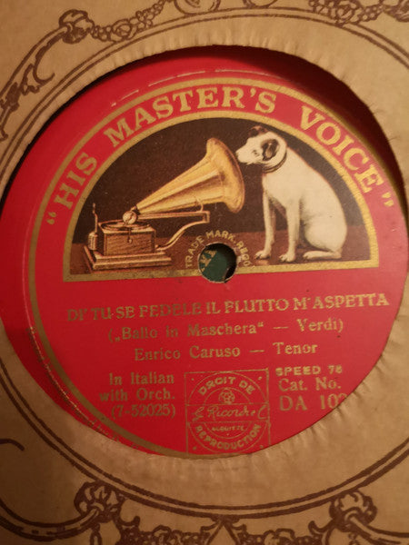 Enrico Caruso : Questa O Quella Per Me Pari Sono / Di Tu Se Fedele (Shellac, 10")