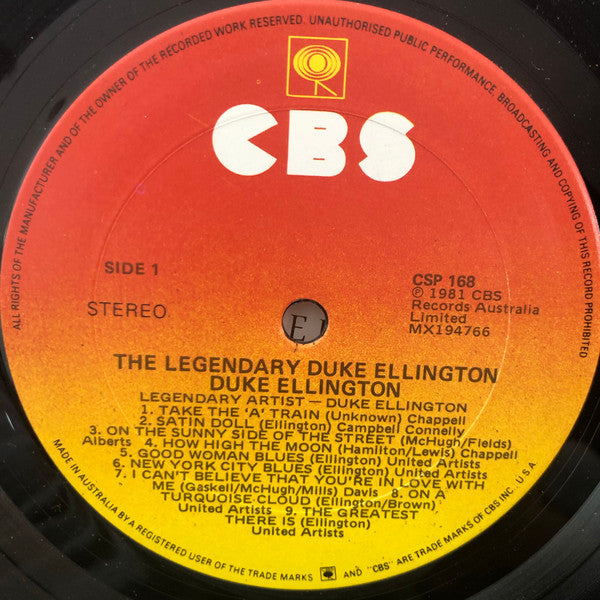 Duke Ellington : The Legendary Duke Ellington (LP)