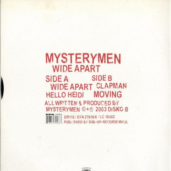 Mysterymen : Wide Apart (12")