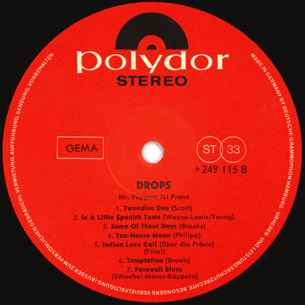 Mr. Pepper's Jet Piano : Drops (LP)