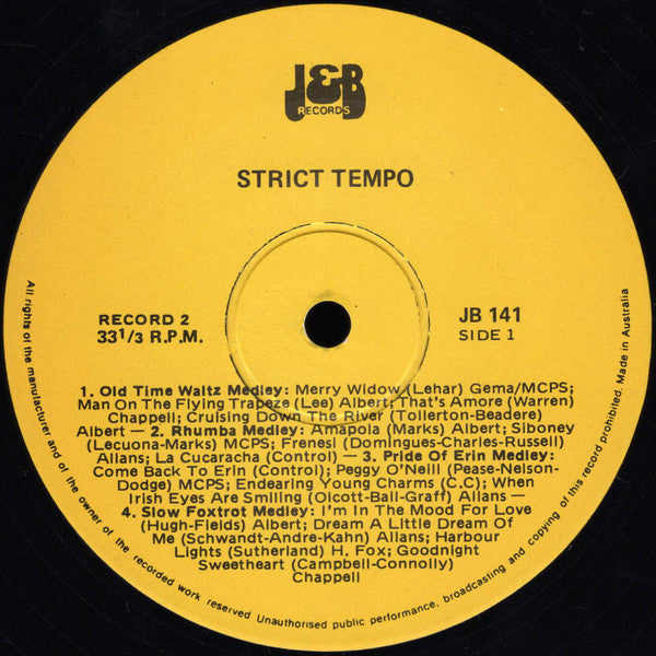 Unknown Artist : Strict Tempo (2xLP, Album)
