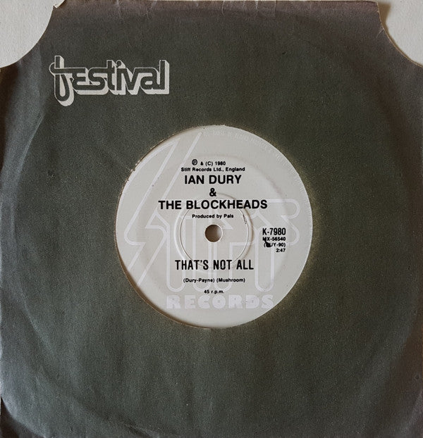 Ian Dury & The Blockheads* : I Want To Be Straight (7", Single)