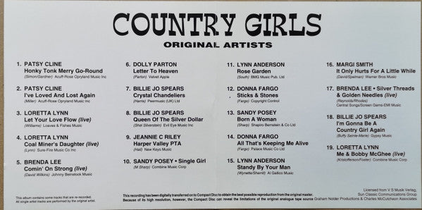 Various : Country Girls - Original Artists (CD, Album, Comp)