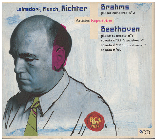 Leinsdorf*, Munch*, Richter* : Brahms: Concerto No. 2 - Beethoven: Concerto No. 1, Sonata No. 23 "Appassionata", Sonata No. 12 "Funeral March", Sonata No. 22 (2xCD, Comp, RM, Dig)