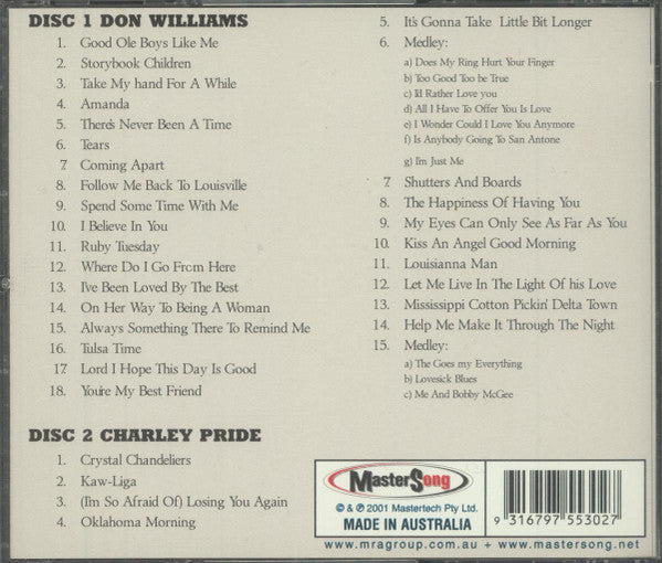 Don Williams (2), Charley Pride : The Best Of Don Williams & Charley Pride (2xCD, Comp)