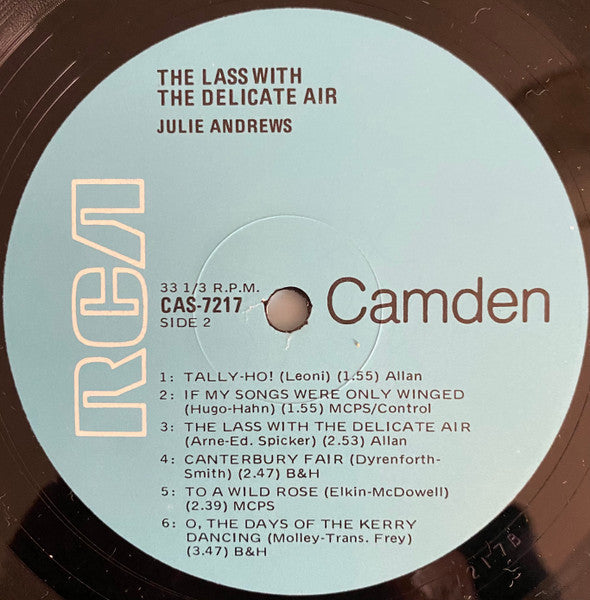 Julie Andrews : The Lass With The Delicate Air (LP, Album, RE)
