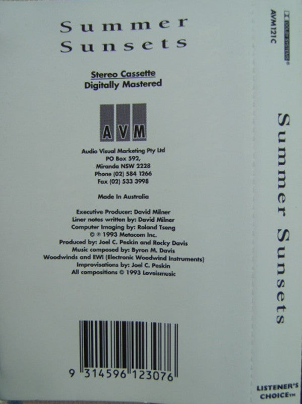 David A. Jackson : Summer Sunsets (Cass, Album)