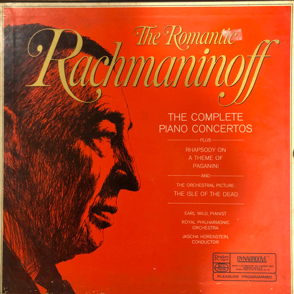 Earl Wild, Royal Philharmonic Orchestra, Jascha Horenstein : The Romantic Rachmaninoff: The Complete Piano Concertos (4xLP, Mono + Box, Sli)