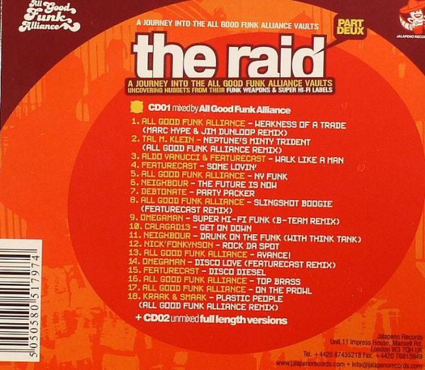 Various : The Raid Part Deux: A Journey Into The All Good Funk Alliance Vaults (2xCD, P/Mixed)
