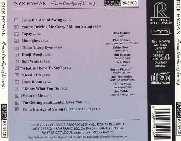 Dick Hyman : From The Age Of Swing (HDCD, Album)