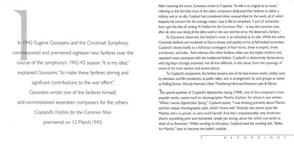 Copland*, Eiji Oue, Minnesota Orchestra : Copland 100 (HDCD, Album)