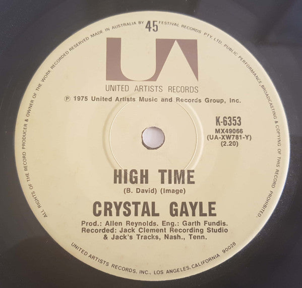 Crystal Gayle : I'll Get Over You (7", Single)