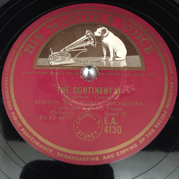 Boston Promenade Orchestra : Classical Juke Box / The Continental (Shellac, 10")