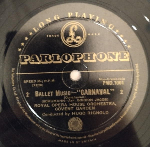 Robert Schumann, Orchestra Of The Royal Opera House, Covent Garden, Hugo Rignold : Carnaval Ballet Music (10")