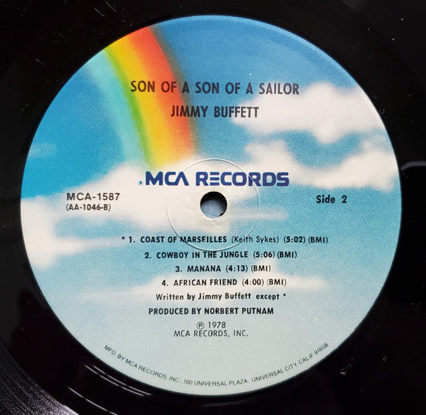 Jimmy Buffett : Son Of A Son Of A Sailor (LP, Album, Pin)