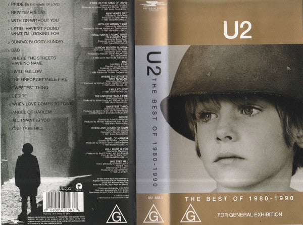 U2 : The Best Of 1980-1990 (VHS, Comp, PAL)
