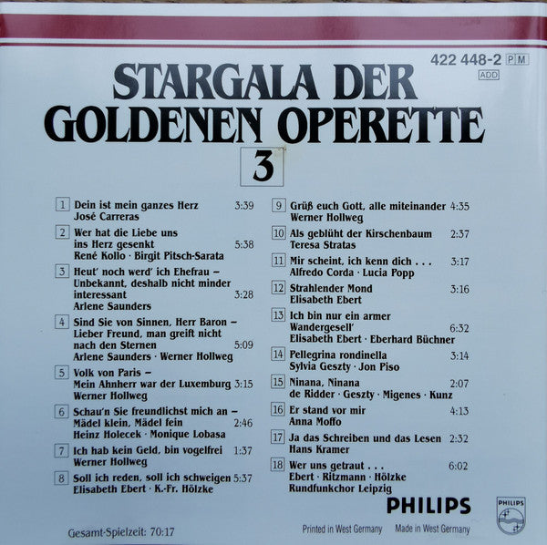 Various : Stargala Der Goldenen Operette 3 (CD, Comp)