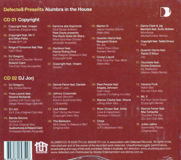 Various : Defected Presents Alumbra In The House - Verano 2008 (2xCD, Comp, Mixed)